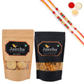Ghasitaram Jaiccha Mewa Bites and Methi Mathi With 2 Pearl Beads Rakhis | Grocsy