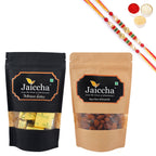 Ghasitaram Mewa Bites, Peri Peri Almonds With 2 Pearl Beads Rakhis | Grocsy