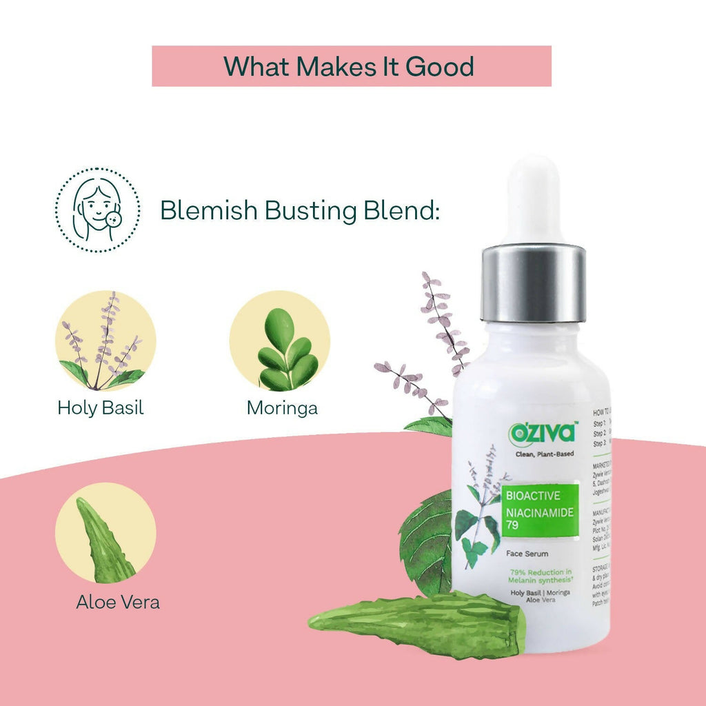 OZiva Bioactive Niacinamide 79 Face Serum | Grocsy