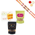 Ghasitaram Besan Barfi,Protein Cashews and Banarsi Paan With Pearl Beads Rakhi | Grocsy