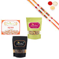 Ghasitaram Kaju Katlis,Protein Cashews and Banarsi Paan With Pearl Beads Rakhi | Grocsy
