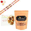 Ghasitaram Sugarfree Figs and Dates Bites,and Mamra Almonds With Pearl Beads Rakhi | Grocsy