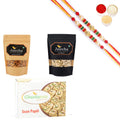 Ghasitaram Almonds,Cashews and Soan Papdi With Pearl Beads Rakhi | Grocsy