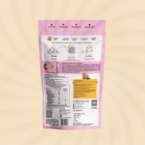 Sweet Karam Coffee Nendran Banana Chips - Rock Salt (Fasting Special) | Grocsy