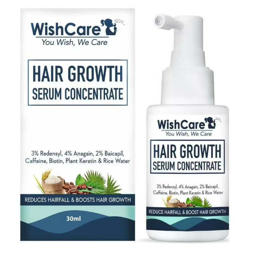 Wishcare Hair Growth Serum Concentrate With 3% Redensyl, 4% Anagain, Rice Water, Biotin | Grocsy