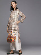 Ahalyaa Women's Traditional wear Kurta - Nude | Grocsy