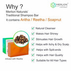 Merlion Naturals Reetha Shikakai Shampoo Bar | Grocsy