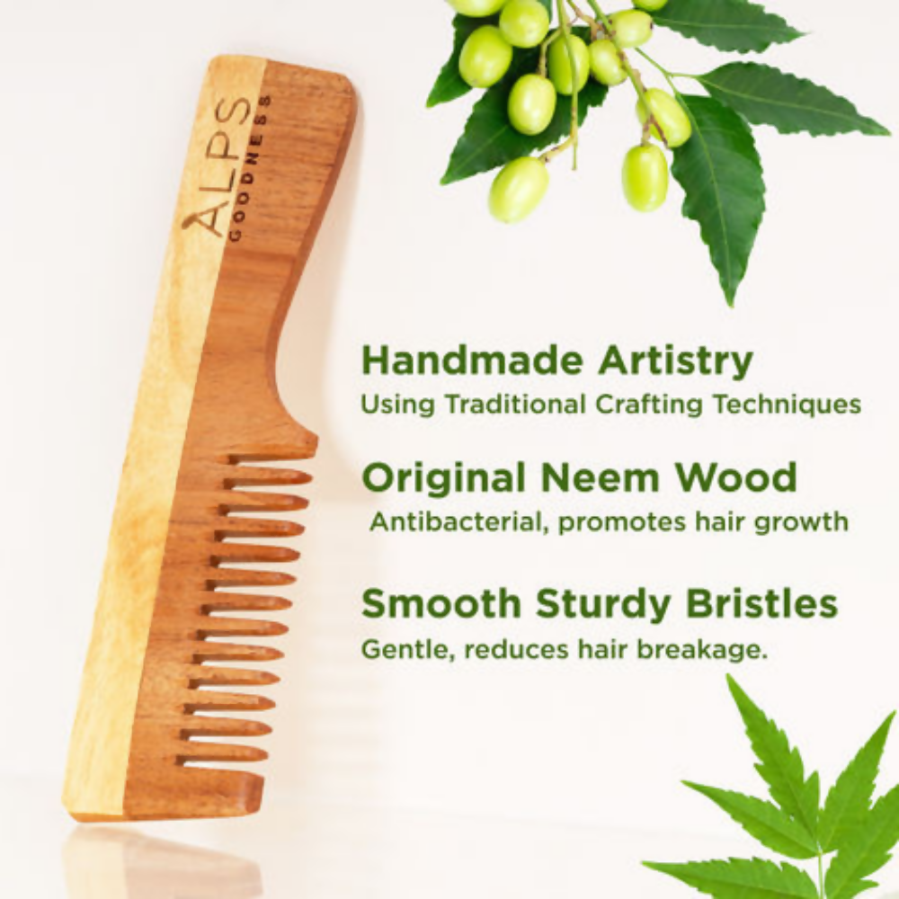 Alps Goodness 100% Natural Neem Comb | Grocsy