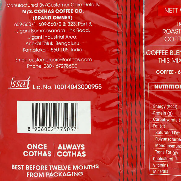 Cothas Coffee – Hotel Blend Extra Strong Coffee Powder | Grocsy