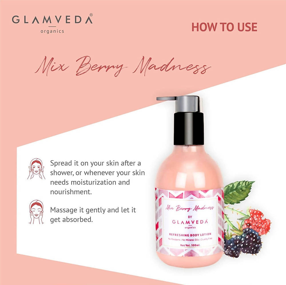 Glamveda Mix Berry Madness Refreshing Body Lotion | Grocsy