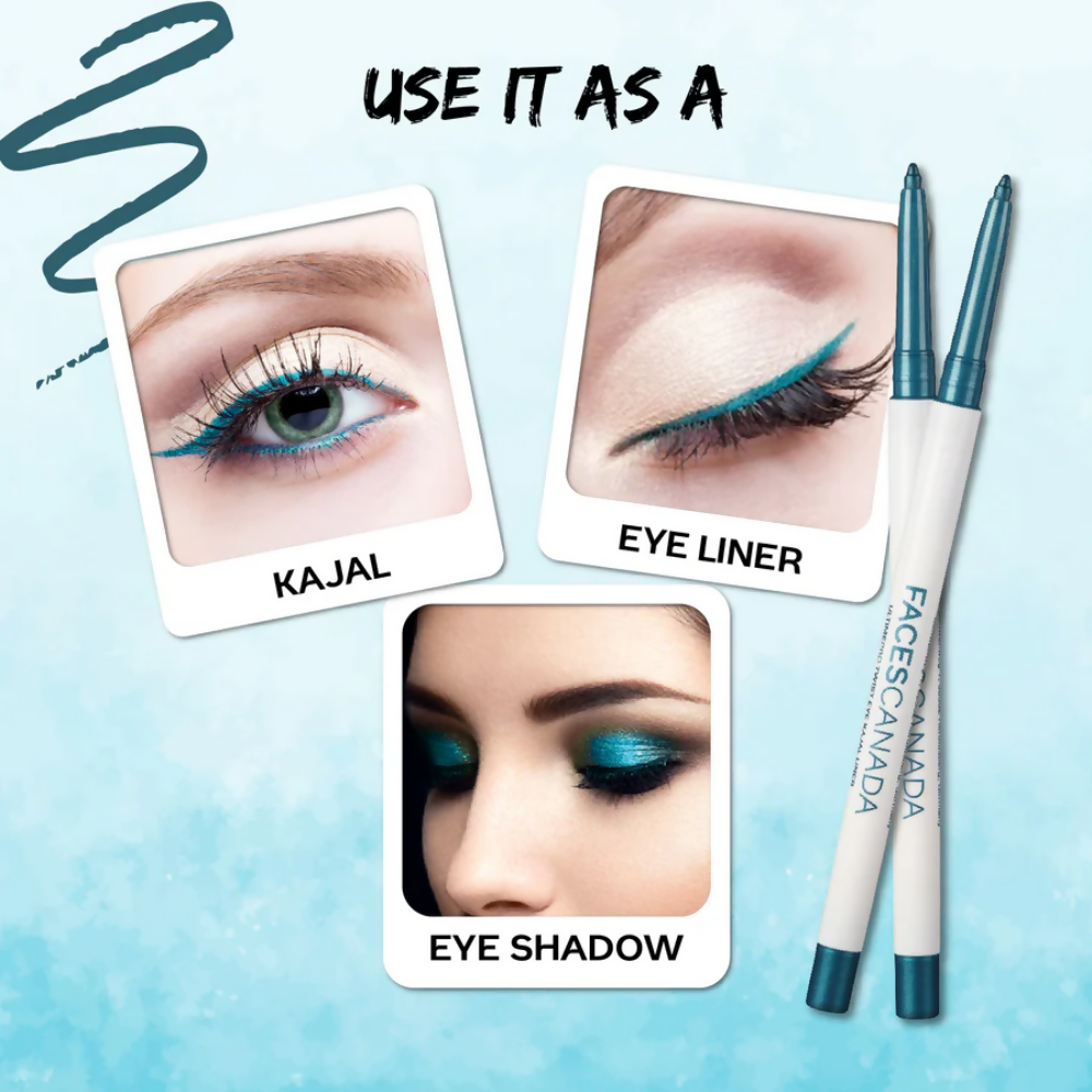 Faces Canada Ultime Pro Twist Eye Kajal Liner - Blue 03 | Grocsy