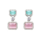 Jade and Blush Pink Earrings- Ruby Raang | Grocsy