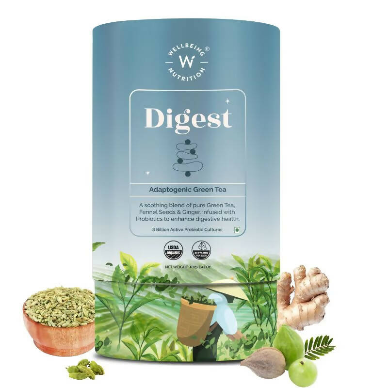 Wellbeing Nutrition Digest Green Tea | Grocsy