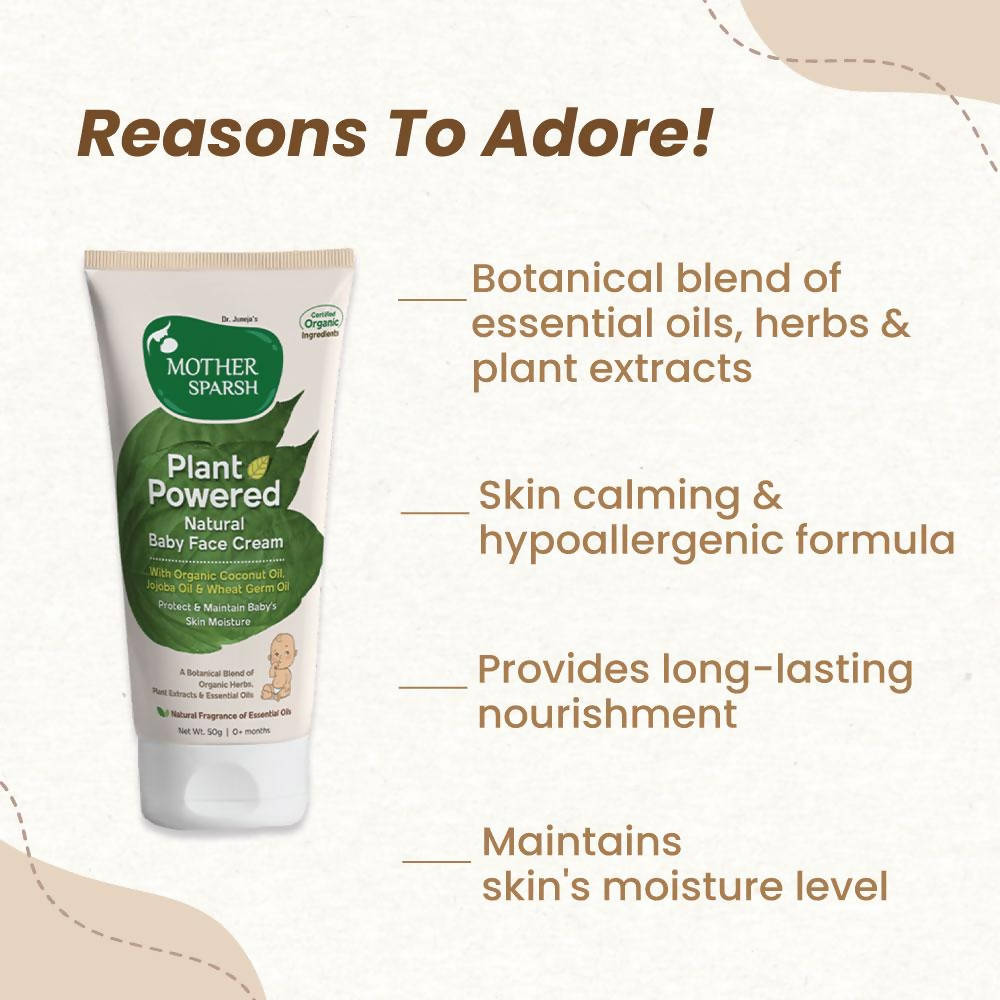 Mother Sparsh Plant Powered Natural Baby Face Cream | Grocsy
