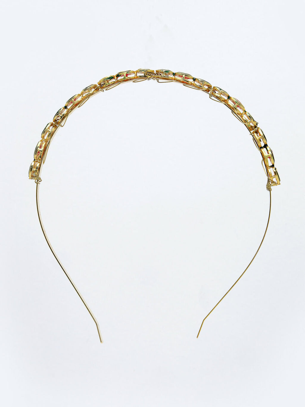 NVR Women's Multi colour Kundan Gold-Polished Embellished Hairband | Grocsy