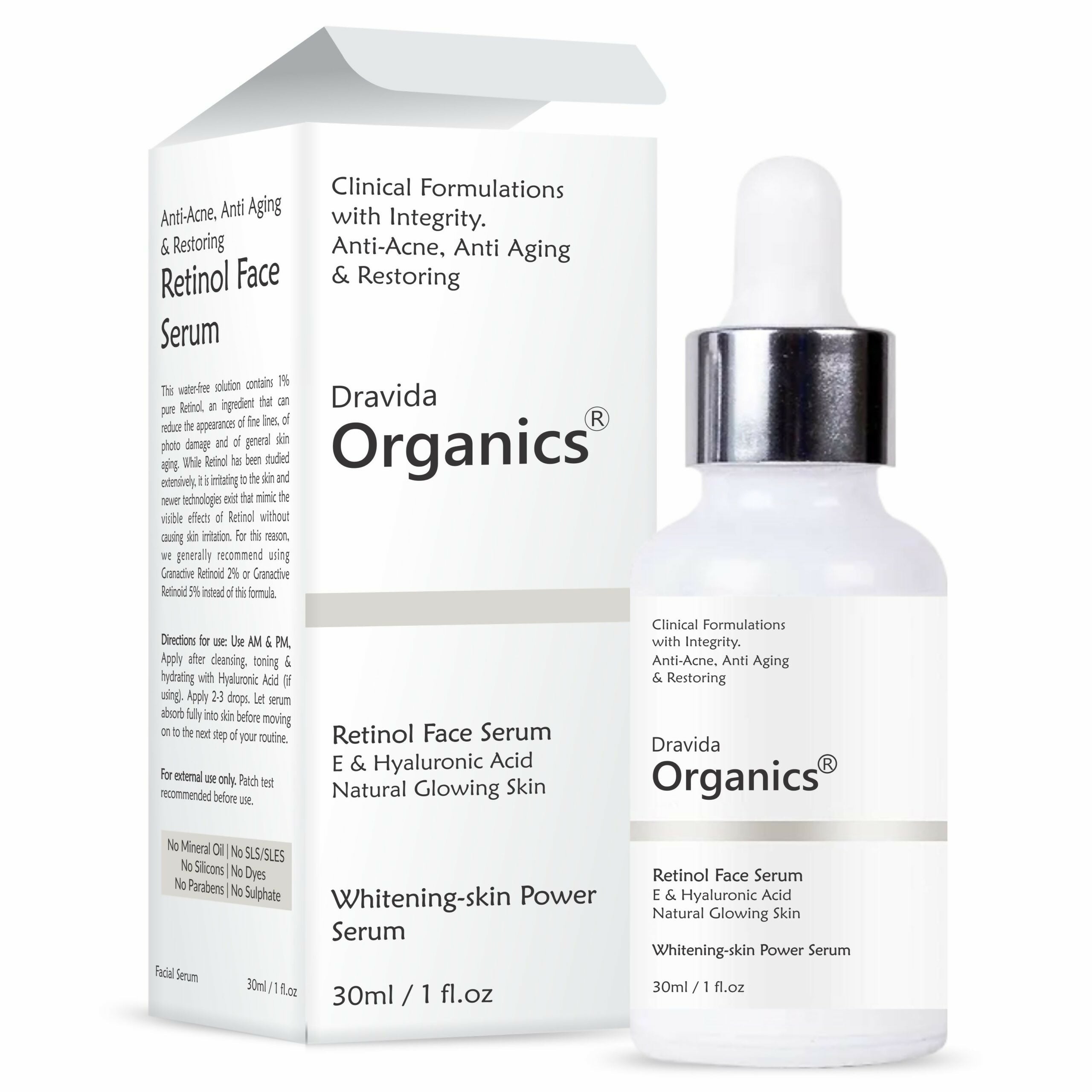 Dravida Organics Retinol Face Serum | Grocsy