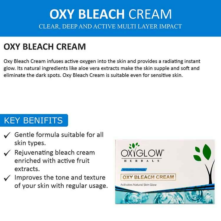 Oxyglow Herbals Oxy Bleach Cream | Grocsy