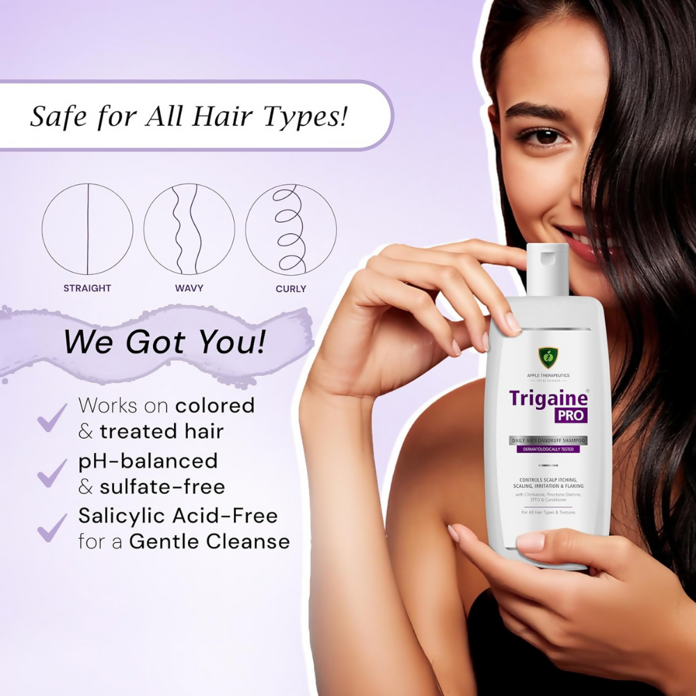 APPLE THERAPEUTICS Trigaine PRO Anti-Dandruff Shampoo | Grocsy