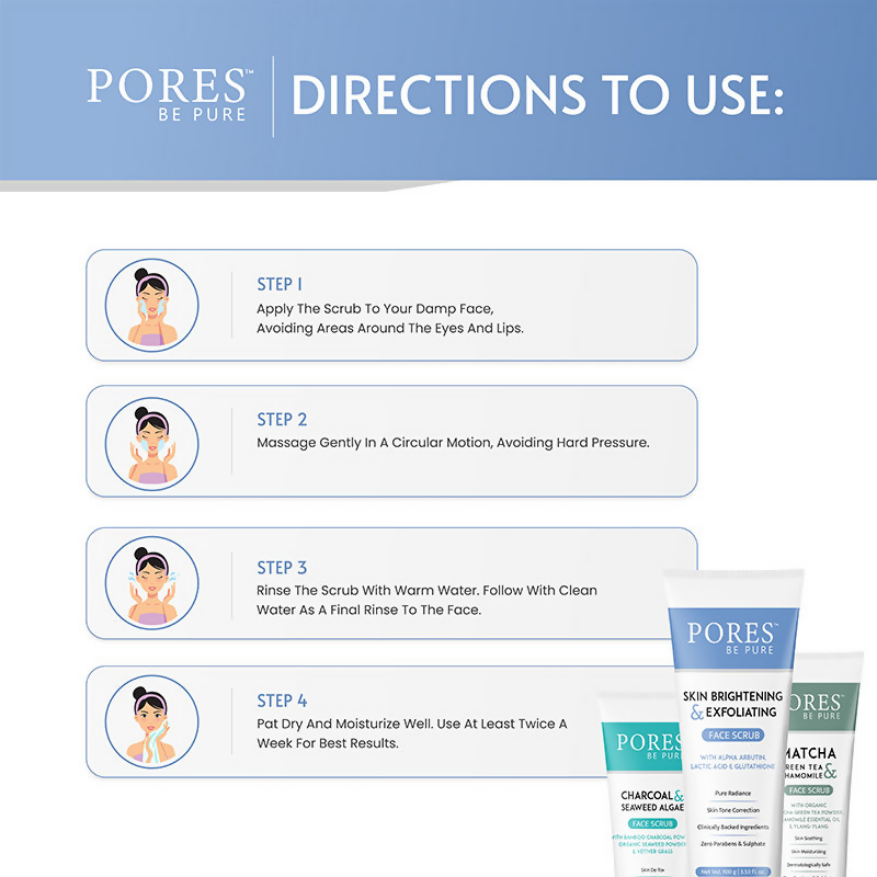 Pores Be Pure Glutathione Face Scrub | Grocsy