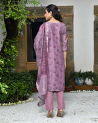 Vaasva Women's Chanderi Printed Suit Set With Pant And Printed Dupatta | Grocsy