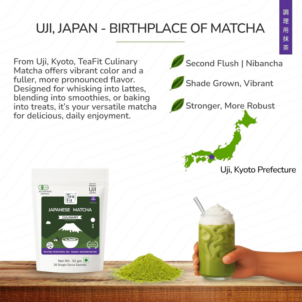 TeaFit Culinary Japanese Matcha Tea Powder | Grocsy