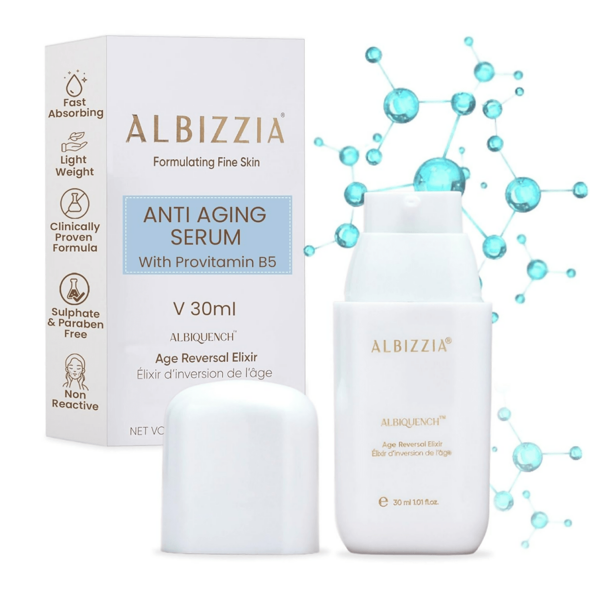 Albizzia Age Reversal Elixir Anti Aging Pro Vitamin B5 Niacinamide Serum | Grocsy