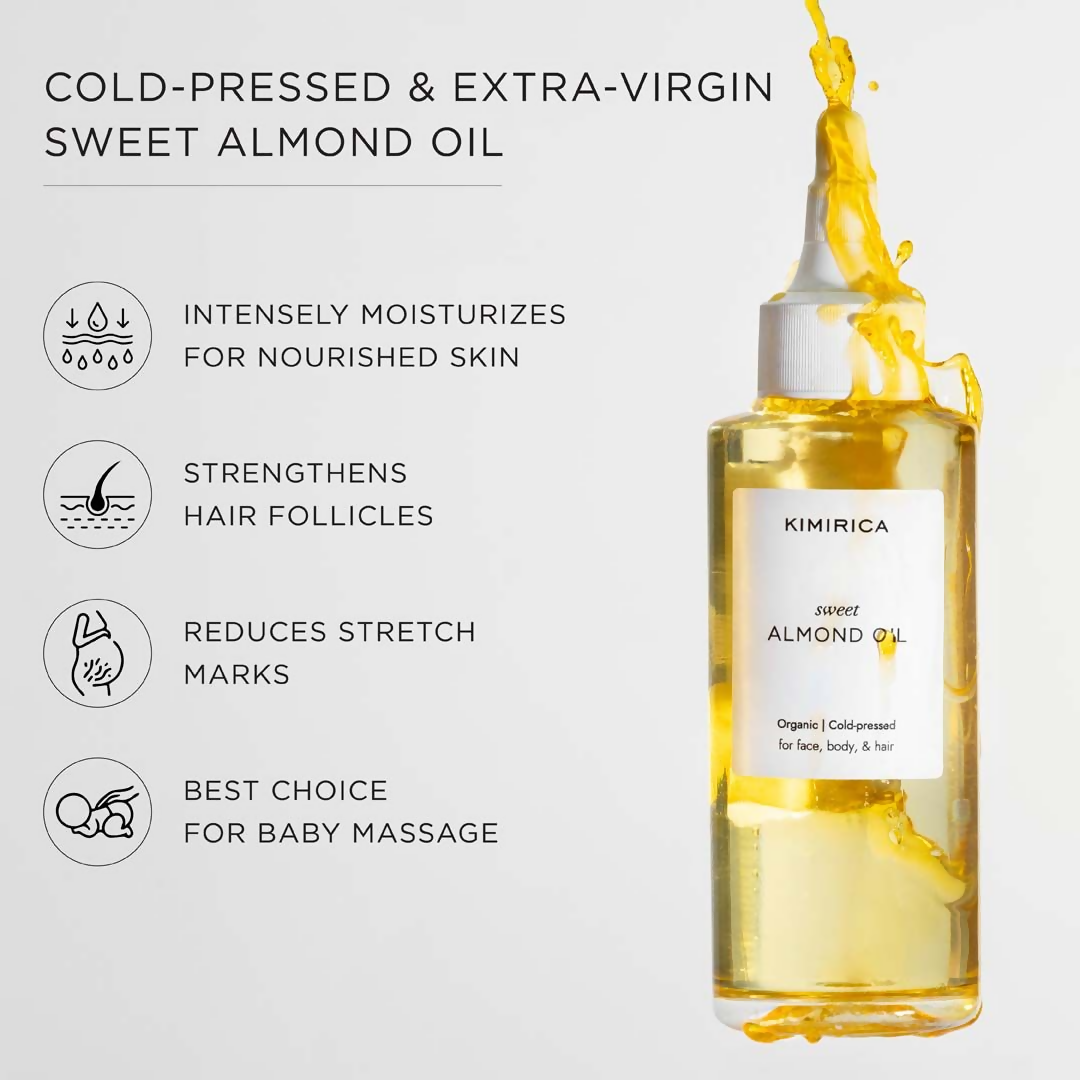 Kimirica Sweet Almond Oil For Hair & Glowing Skin | Grocsy