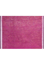 Piyari Fashion Women's Magenta Embellished Cotton Blend Zari Border Handloom Saree | Grocsy
