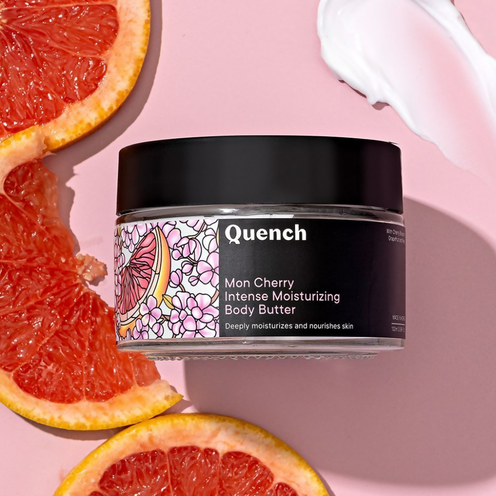 Quench Moisturizing Body Butter with Cherry Blossom Repairs Dry Damaged Skin | Grocsy
