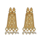 Joban Fashion Women Matte Gold Brass Earrings | Grocsy