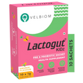 Velbiom Lactogut Kidz Probiotics Powder Sachets - Orange Flavor | Grocsy