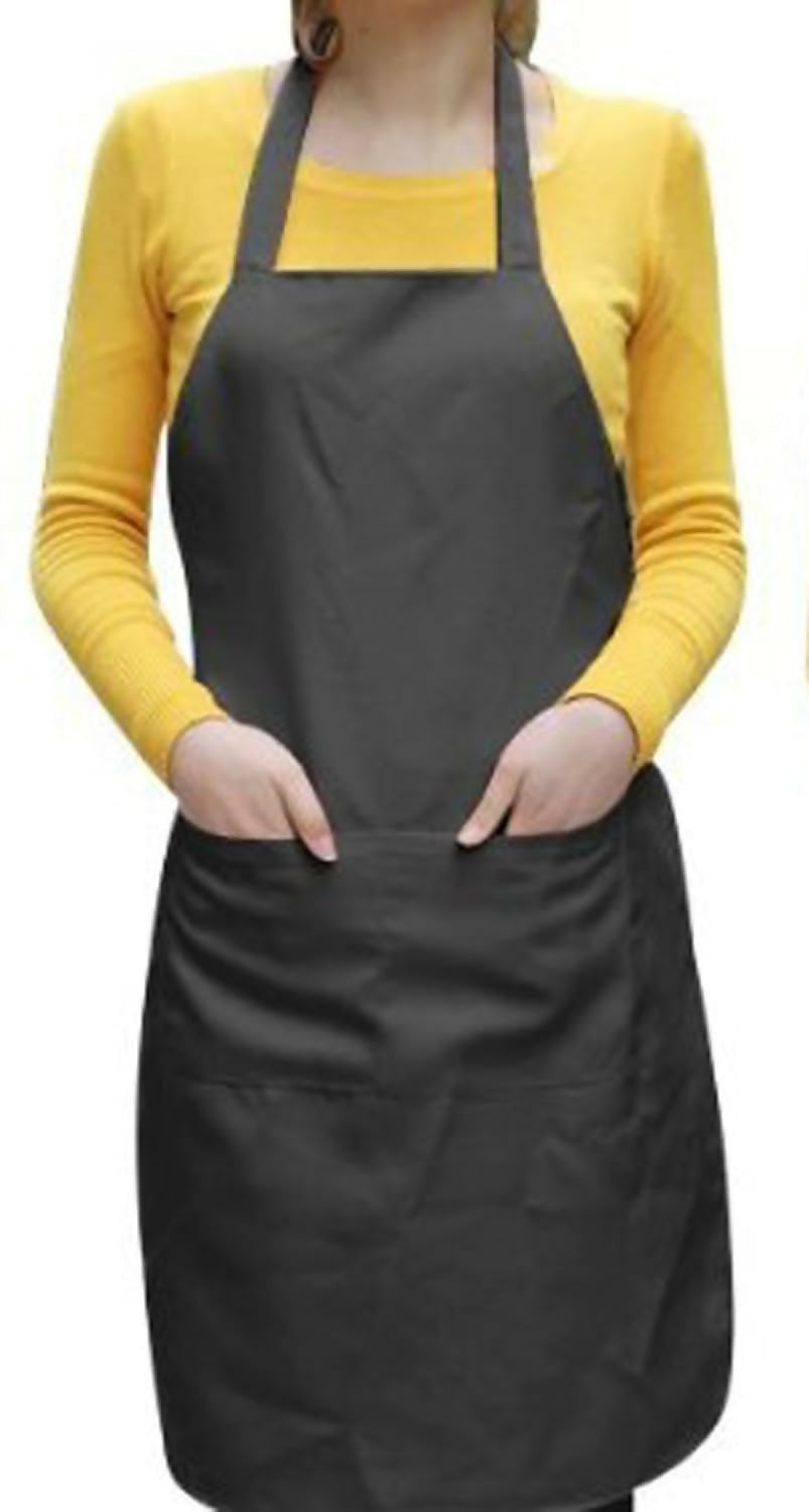 Airwill Cotton Kitchen Apron With 2 Pockets-Solid | Grocsy