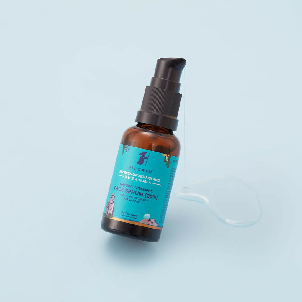Pilgrim Korean 20% Vitamin C Face Serum with Hyaluronic Acid & Kakadu Plum For Glowing Skin | Grocsy