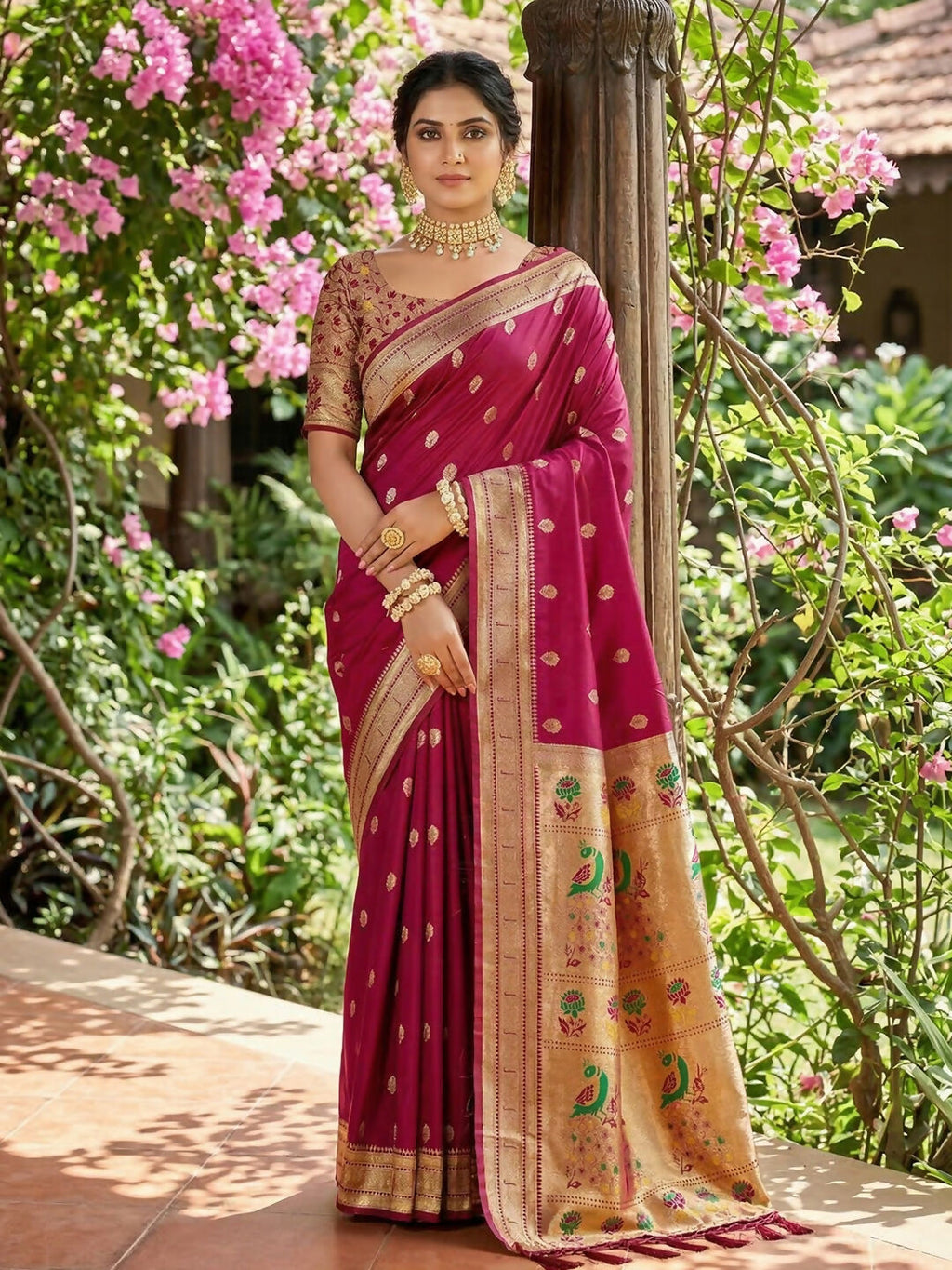 Shree Shyam Fashion Pink Soft Silk Saree | Grocsy