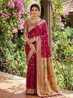 Shree Shyam Fashion Pink Soft Silk Saree | Grocsy
