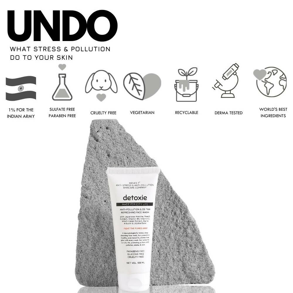 Detoxie Anti-Pollution & De-Tan Refreshing Face Wash | Grocsy