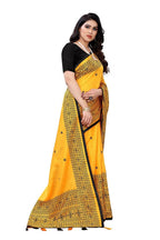 Vamika Yellow Sana Silk Printed Saree (Nihal Yellow) | Grocsy