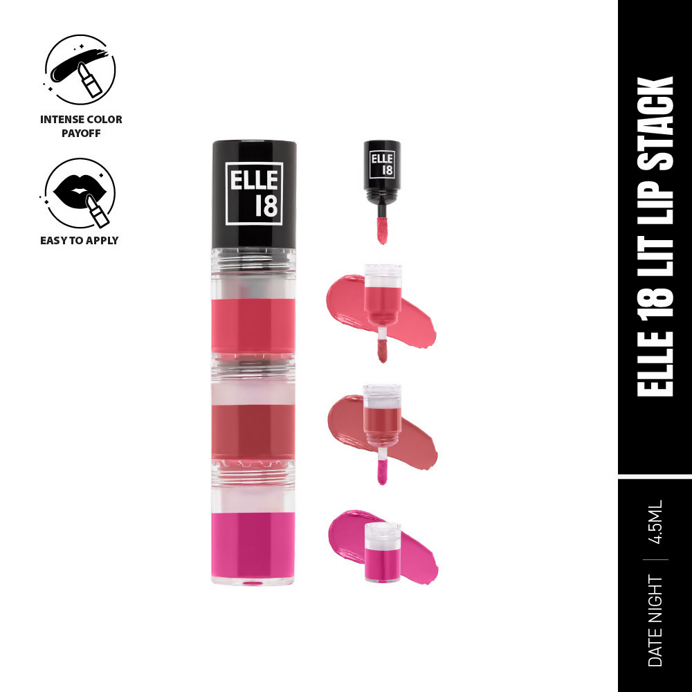 Elle 18 Lit Lip Stack Liquid Lipstick - Date Night | Grocsy