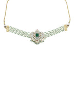 Green Stone Kundan Choker- Ruby Raang | Grocsy