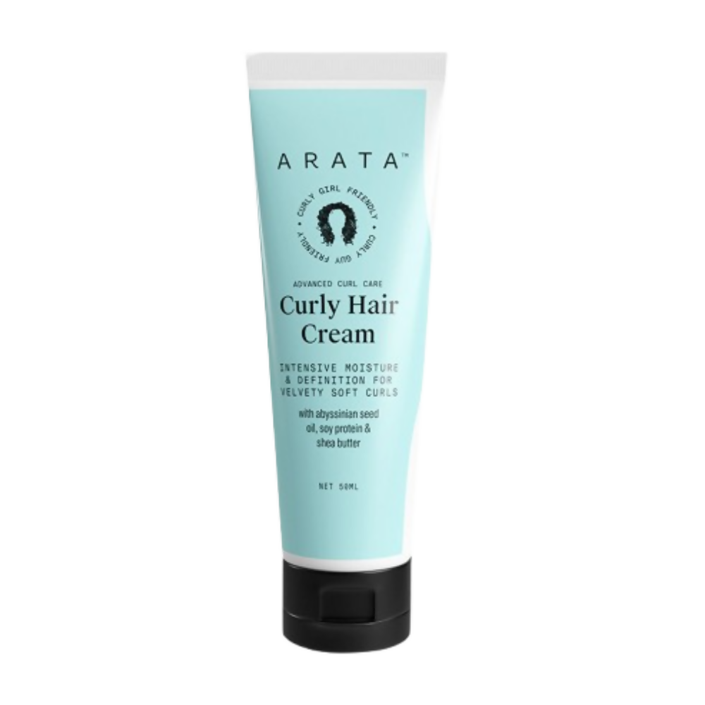 Arata Curly Hair Cream For Definition With Abyssinian Seed Oil | Grocsy