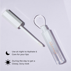 Praush Beauty Pout Cushion Luxe Lip Oil - Bubble Clear | Grocsy