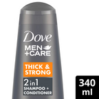 Dove Men + Care Thick & Strong 2 In 1 Shampoo + Conditioner | Grocsy