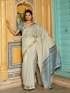 Shree Shyam Fashion Sky Blueline Saree | Grocsy