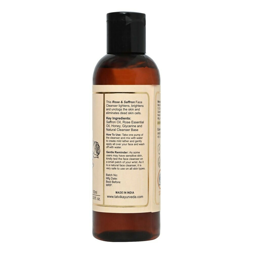 Tatvik Ayurveda Kusuma Face Cleanser (Rose & Saffron) | Grocsy