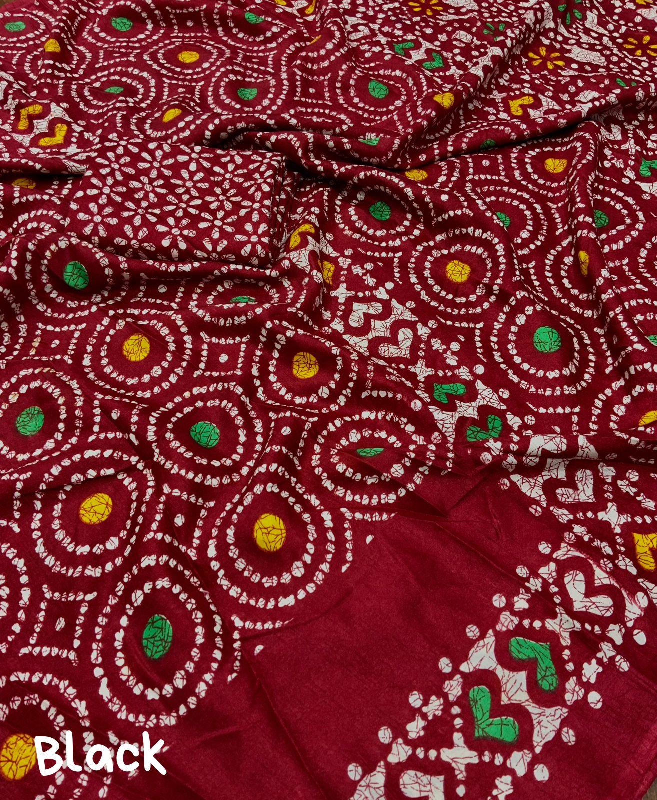 Red Silk Blend Ethnic Motifs Saree with Unstitched Blouse - A2M | Grocsy
