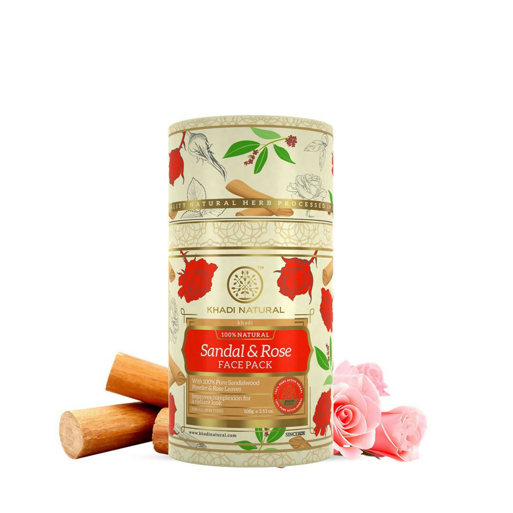 Khadi Natural Sandalwood & Rose Face Pack | Grocsy