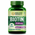 Himalayan Organics Biotin 10000 Mcg with Keratin + Piperine Tablets | Grocsy