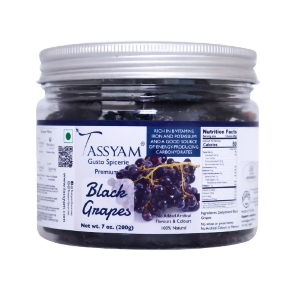 Tassyam Organics Exotic Dehydrated Black Grapes | Grocsy