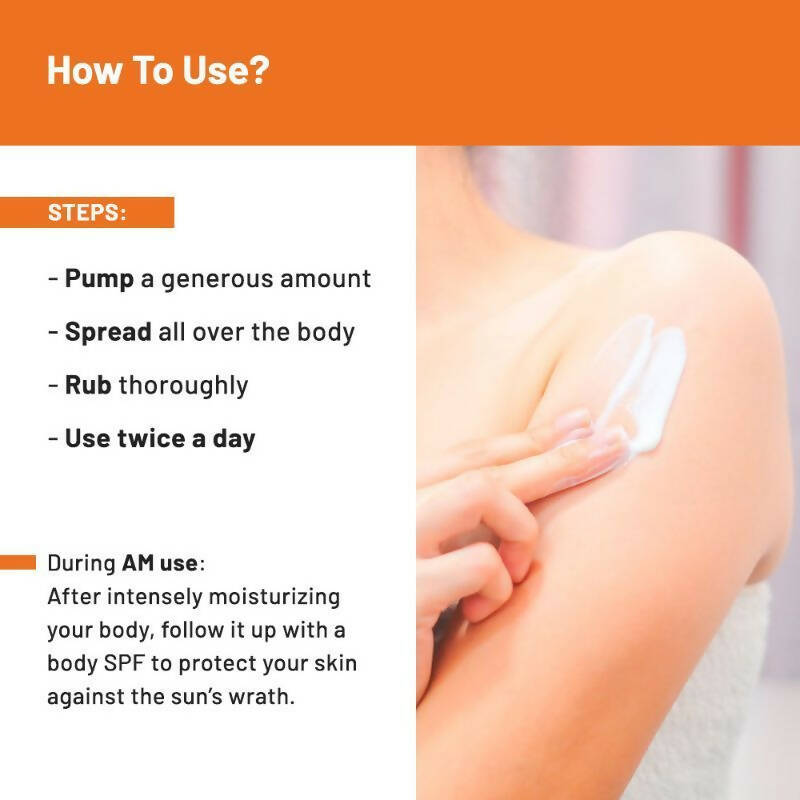 Chemist At Play AHA Body Lotion with 5% Natural AHA, Niacinamide, Shea Butter For Exfoliating Dry & Dead Skin Cells | Grocsy
