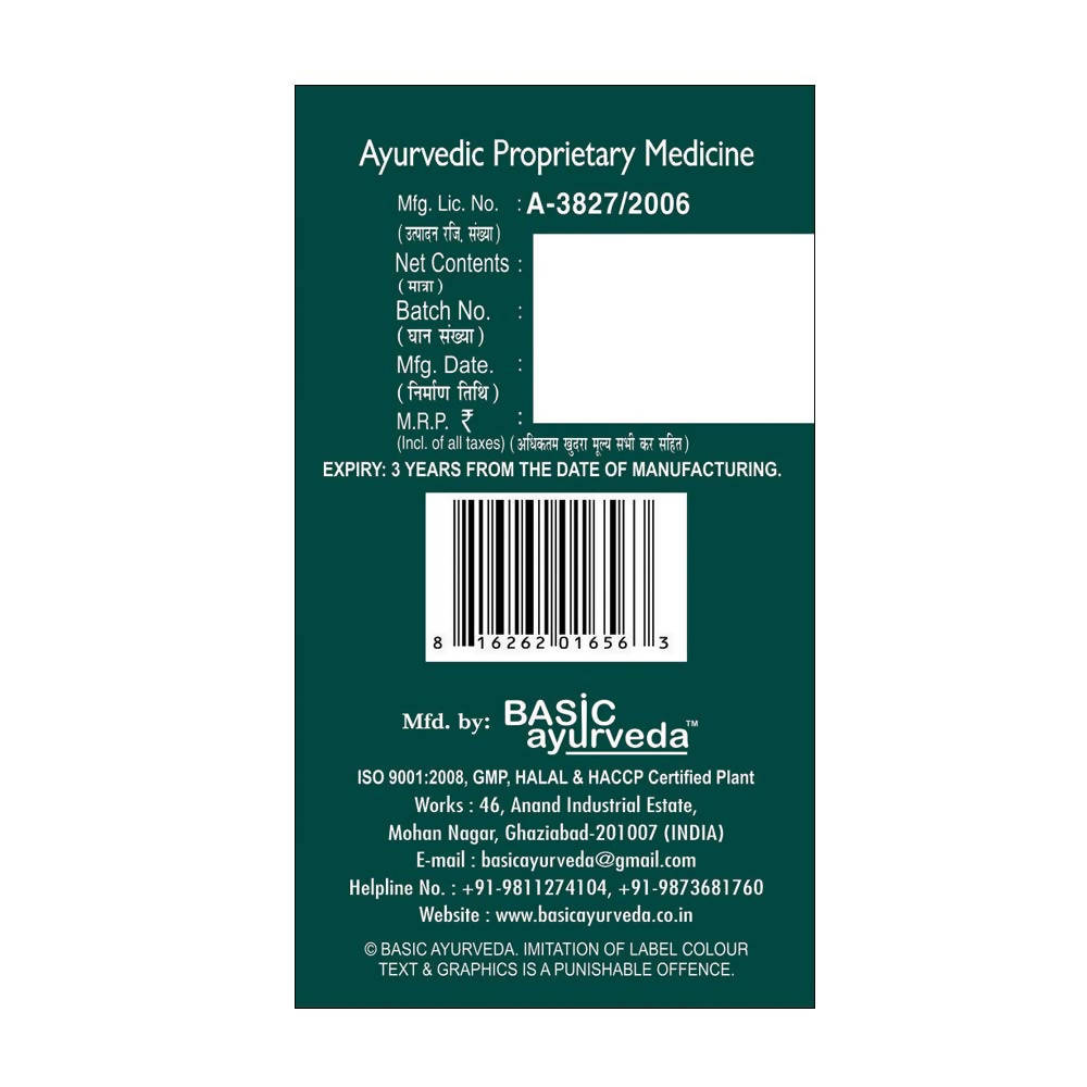 Basic Ayurveda Stop-1 Capsules | Grocsy